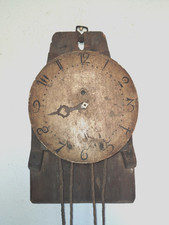 alte Wanduhr, Einzeigeruhr, Eisenwerk, Bauernuhr, Seilrollen Alter ??
