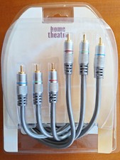 Home Theater Kabel Video Cinch/RCA 3fach, 75 Ohm, Stecker/Stecker, 2,5 Meter