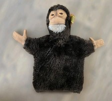 Steiff Handpuppe Affe Jocko 6500/17 silberner Knopf und Fahne - neuwertig