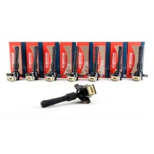8x BREMI Zündspule + Kerzenstecker für BMW E39 535-M5 E38 740i E31 840Ci M62 S62
