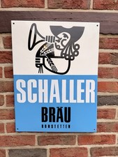 Altes Original Emailschild Schaller Bräu Bonstetten Bier Brauerei Werbeschild