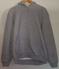 Graue Oversize Zip Hoodie