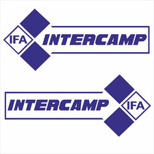 IFA INTERCAMP 2 Aufkleber 23cm DDR Wohnwagen Camping Ossi Oldtimer Zelten 4x4