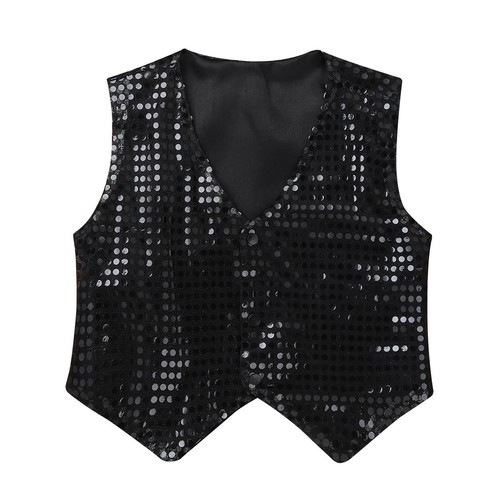 Unisex pailletten weste - unisex,