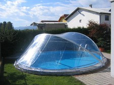 Cabrio Dome Poolüberdachung Poolabdeckung CabrioDome RUND Schwimmbadabdeckung