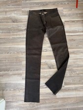 SLY 010 Damen Lederhose Hose Gr.38 100% Leder Antik Braun NEU