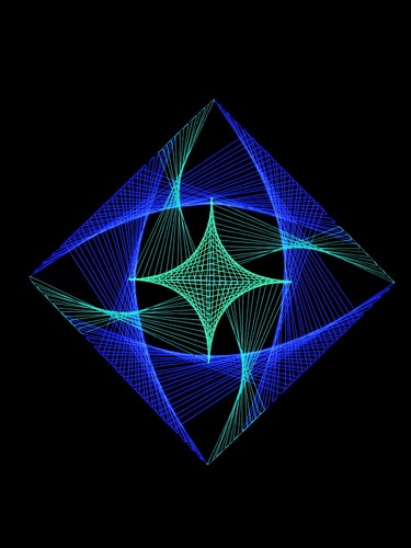 90x90cm stringart deko - 90x90cm,