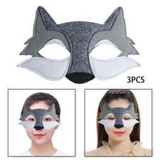 3-teilige Wolf-Maske