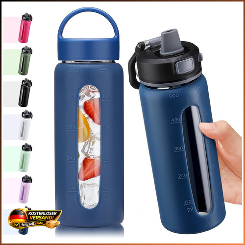 Glas wasserflasche 600ml - glas,