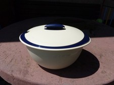 Tupperware Thermo Duo blau/weiß Servierschüssel 3,0 Liter mit 2 Deckel