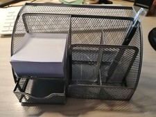 Schreibtisch-Organizer aus Drahtgeflecht, 7 Ablagefächer, für Büro, Zuhause DE