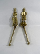 Paar dekorativer Messing Wandhaken Wandgarderobe klappbar Mann & Frau