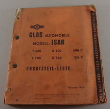 Teilekatalog Glas Isar T 600 / K 600 / T 700 / K 700 Stand 02/1963