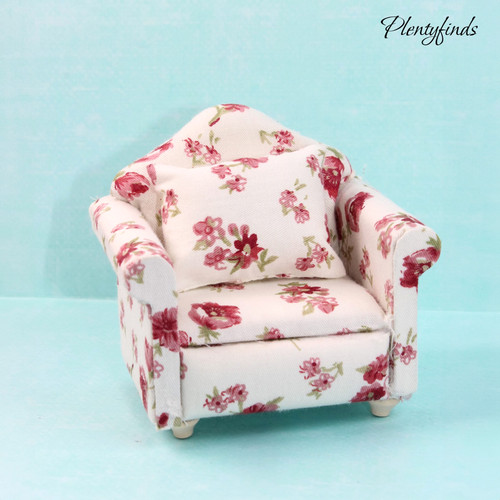 Miniatur sessel blumen dekor - sessel, blumen-dekor