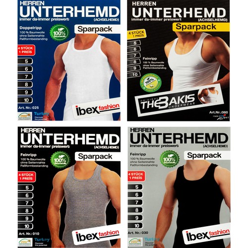 4er pack herren unterhemden - 4er,
