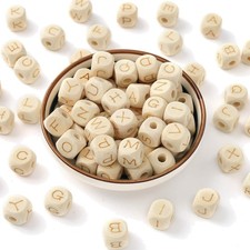 Holzperlen buchstaben - holzperlen,
