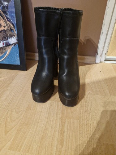 Stiefeletten schwarz plateau - stiefeletten,