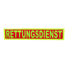 Rückenschild RETTUNGSDIENST