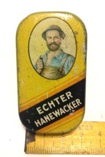 alte kleine Blechdose,Kautabak,Echter Hanewacker,Nordhausen,Prim