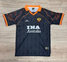 AS Roma Retro Trikot 2000/01 – Totti #10 – Away Schwarz/Orange