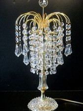 Kristall Nachttisch/Lampe Leuchter Lüster Blei Kristalle 241 Steine Swarovski