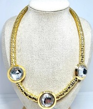 Original Vintage Statement-Kette | Goldene Schlangenkette Golden snake chain