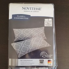 NOVITESSE Kissenbezug 2 in 40x80 mit RV Flanell NEU OVP