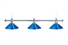 Billardlampe, Blue Light, 3 Schirme, blau, Ø 35 cm, 150 cm