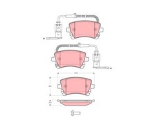 Brake pad set, disc brake TRW