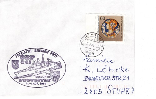 Schiffspost fregatte bremen - schiffspost, in