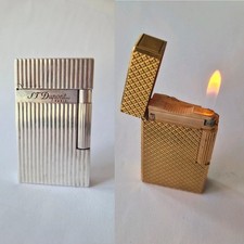 2 x Dupont Feuerzeug vergoldet