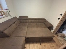 Couch mit Schlaffunktion, L-Form, Bettkasten