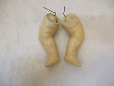 x-30381	Paar alte Masse Puppen Beine, L. diagonal ca. 135 mm