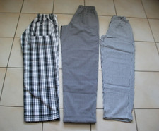 3 Kochhosen Berufsbekleidung Mischgewebe 60 Grad waschbar Gr. 38/S/46