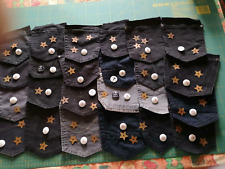 Adventkalender  alte Jeans Taschen zum befüllen Zahlen Knopf Stern Weihnachten