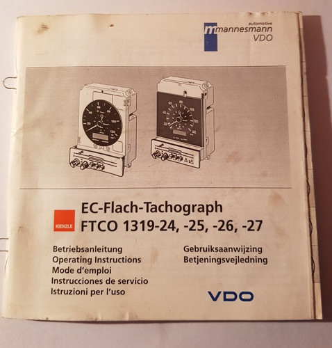 Mannesmann vdo tachograph ftco - vdo,