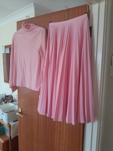 Vintage 1970er plissee rosa - vintage,