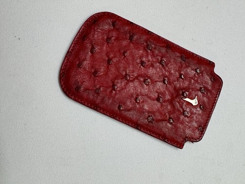 Straußenleder handy case - straußenleder,