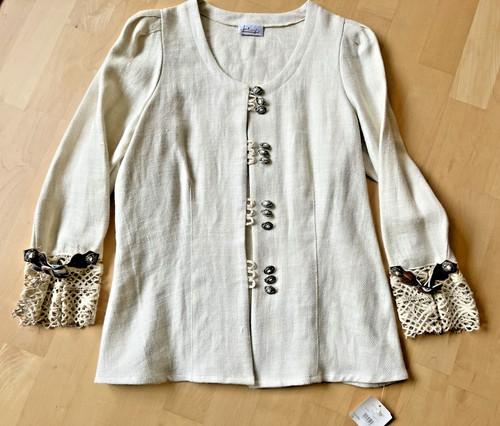 Naturfarbene trachtenjacke - naturfarbene,