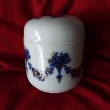 Deckeldose Porzellan alt echt Kobalt Gold, Heinrich, Hofgarten, ca. 11,5 cm hoch