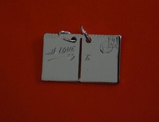 Liebe-Partner- Anhänger Karte 925 Silber Wunsch Gravur!