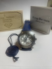 Armbanduhr Krug-Baümen Principle 38mm Neue Batterie Neues Band 8 Diamanten