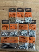 10 Tüten gemischtes Sortiment Schrauben Muttern Scheiben Nägel Mix / Pal1K1 -57