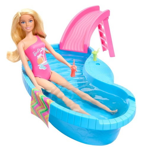 Barbie pool mit puppe refresh - pool,