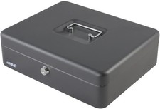 HMF Geldkassette Scheinfächer Münzfächer schwarz Geldkasse Kasse 