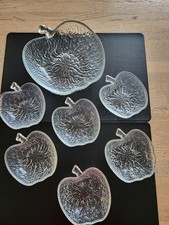 Dessertschüssel  Set 7 tgl. Obstsalat/Salat/Pudding in  Apfelform  Glas