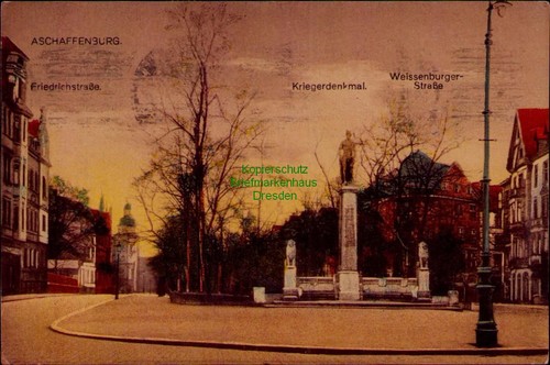 195800 aschaffenburg 1919 - ak,