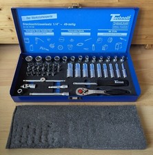 Technolit Steckschlüsselsatz 1/4" Werkzeug Auto Kfz Motorrad 49-tlg. (# 701133)