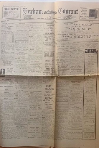 August 1931 zeitung hexham - zeitung,