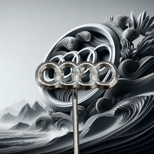 Sammler Pin - KFZ/AUTO - AUDI "Logo" Ringe Nadel - Top-Zustand